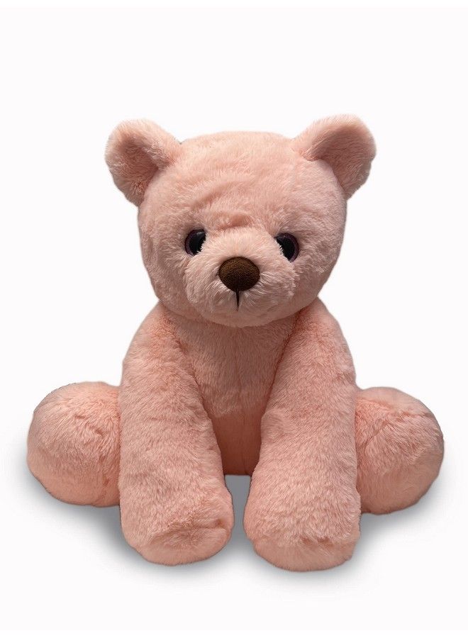 Plush Stuffed Glitter Eye Bear Soft Toy For Kidspeach 35Cm