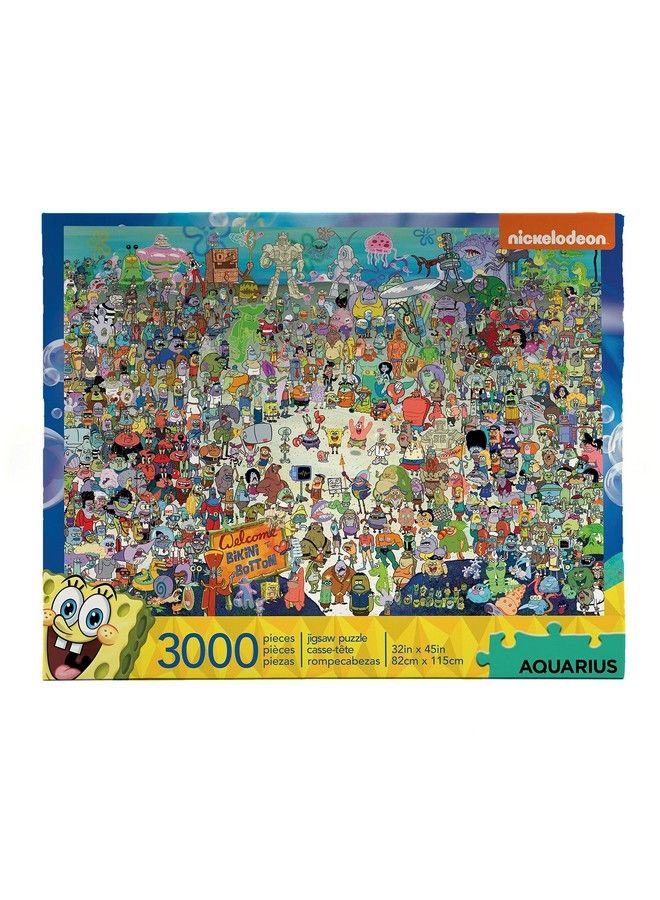Spongebob Squarepants Puzzle (3000 Piece Jigsaw Puzzle) Officially Licensed Spongebob Merchandise & Collectibles Glare Free Precision Fit 32 X 45 Inches