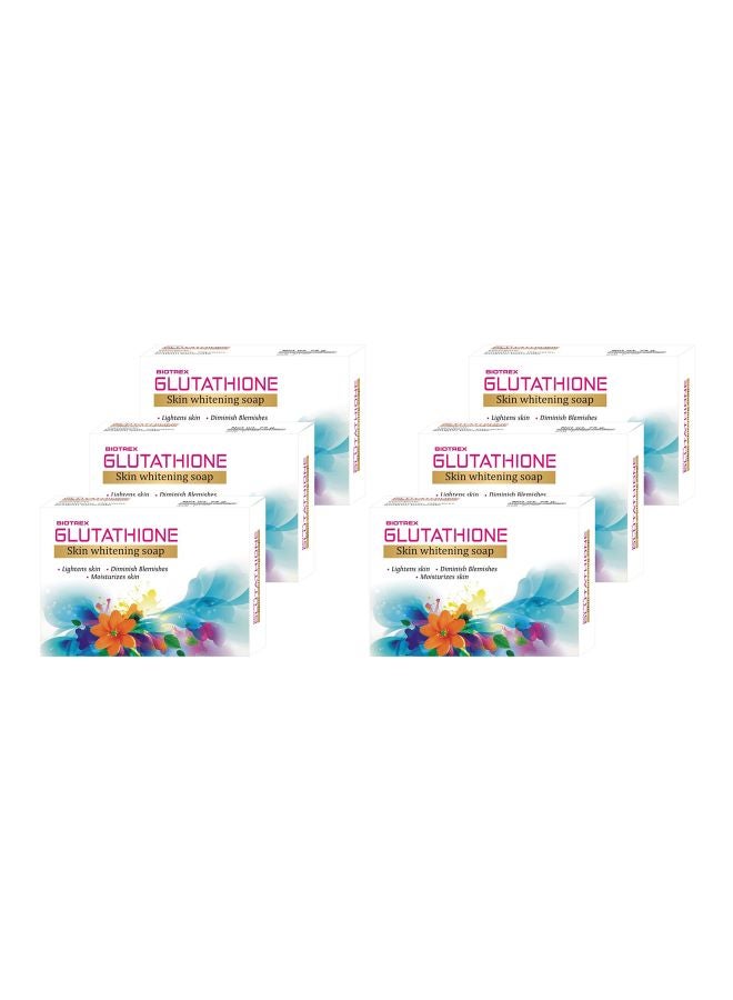 Pack Of 6 Glutathione Skin Whitening Soap 75grams