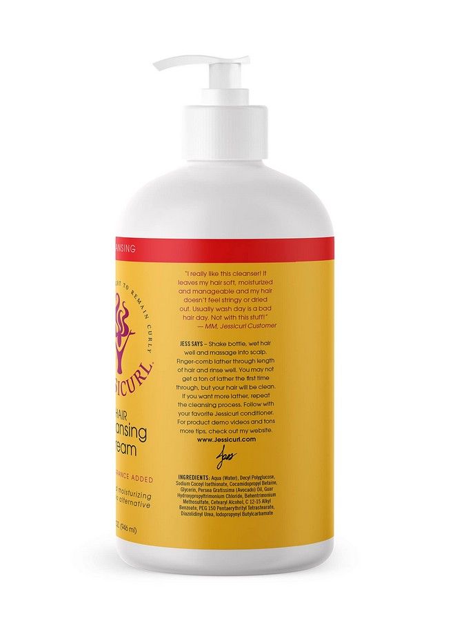 Hair Cleansing Cream No Fragrance Added 32 Fl Oz Moisturizing Shampoo For Curly Hair Sulfate Free Shampoo For Dry Hair