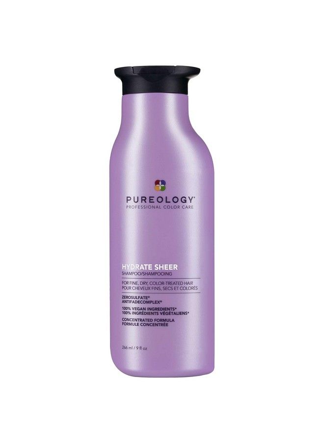 Hydrate Sheer Nourishing Shampoo ; For Fine Dry Color Treated Hair ; Sulfatefree ; Siliconefree ; Vegan