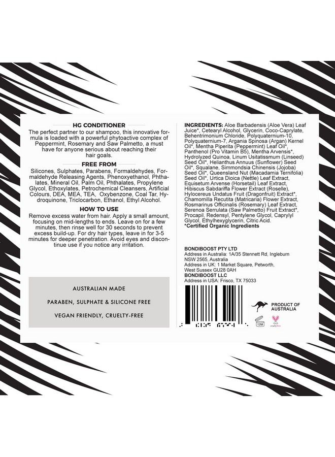 Hg Duo Shampoo + Conditioner Bundle [1014Fl Oz Each] Improves Appearance For Thinning Hair Volumizing + Hydrating + Nourishing Sulfate/Paraben Free For Women/Men Australian Made