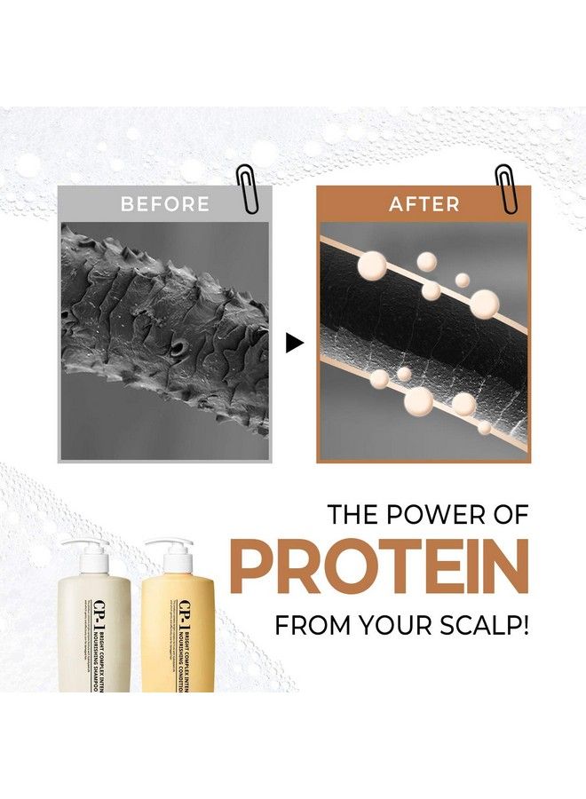 Nourishing Shampoo + Conditioner 500Ml Set Korean Beauty For Dry Damaged Hair With Premium Keratin Protein Spa Products