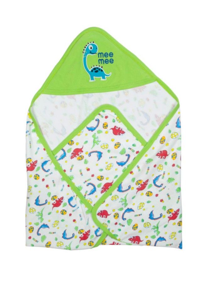 Warm And Soft Wrapper Blanket With Hood Giraffe Green (284.0Mm L X 5.0Mm W)