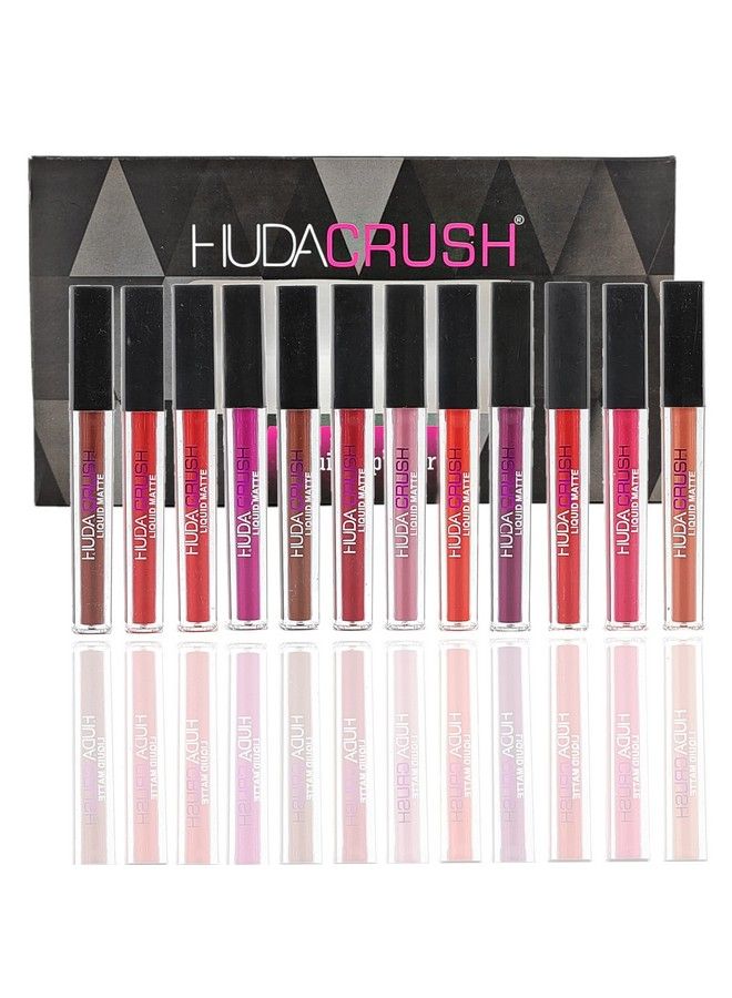 Beauty Creamy Matte Liquid Lipstick Set Of 12 Pcs Multicolor Lipsticks For Women