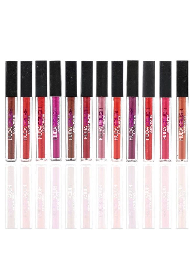 Beauty Creamy Matte Liquid Lipstick Set Of 12 Pcs Multicolor Lipsticks For Women