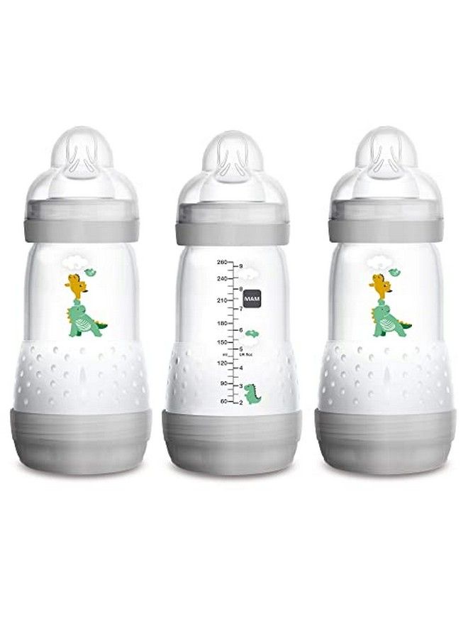 Easy Start Anticolic Bottle Baby Essentials Medium Flow Bottles With Silicone Nipple Unisex Baby Bottles Designs May Vary 9 Oz (3Count)