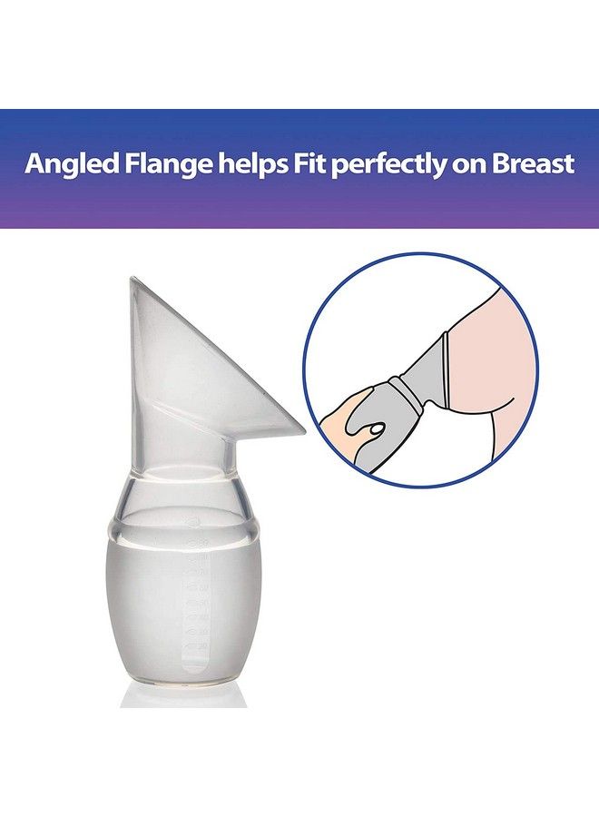 Premium Breast Milk Catcher Saver Pump 100% Silicone With Lid & Suction Base