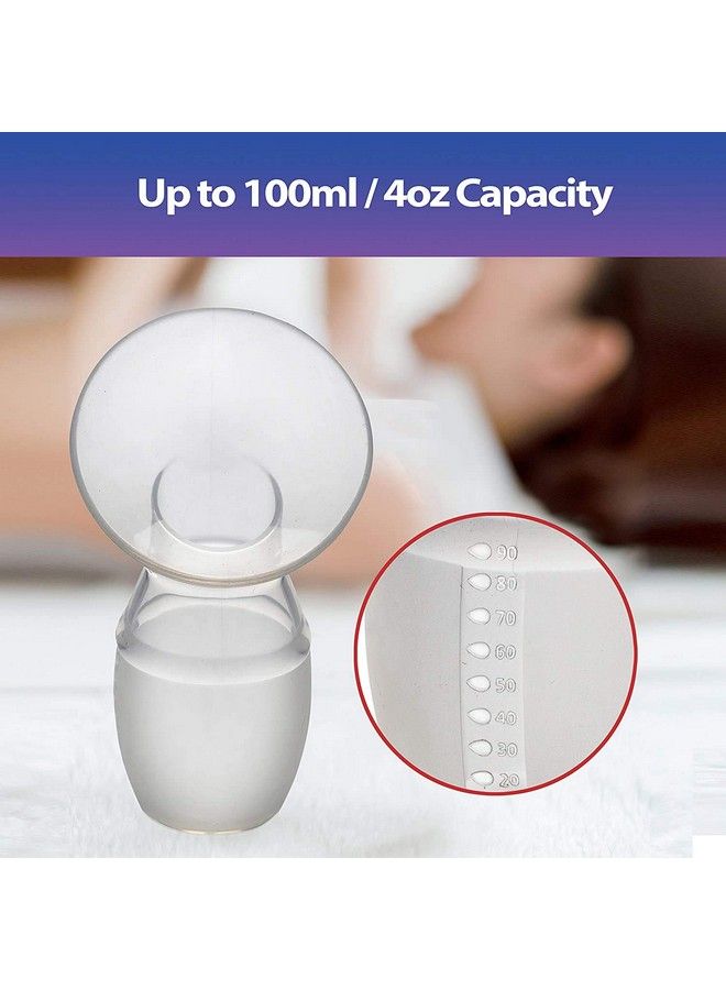 Premium Breast Milk Catcher Saver Pump 100% Silicone With Lid & Suction Base