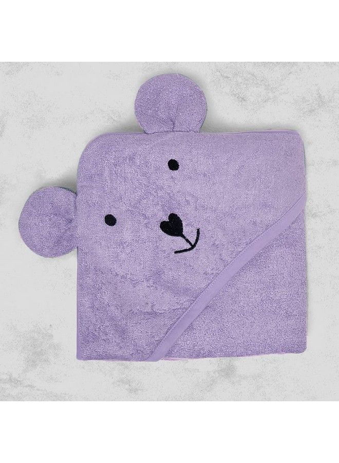 Hooded Bamboo Towel Cotton Towel For Kids 400 Gms 85 X 85 Cm Newborninfants And Toddlersuitable For Baby Gifts Pack Of 1Colour Purple