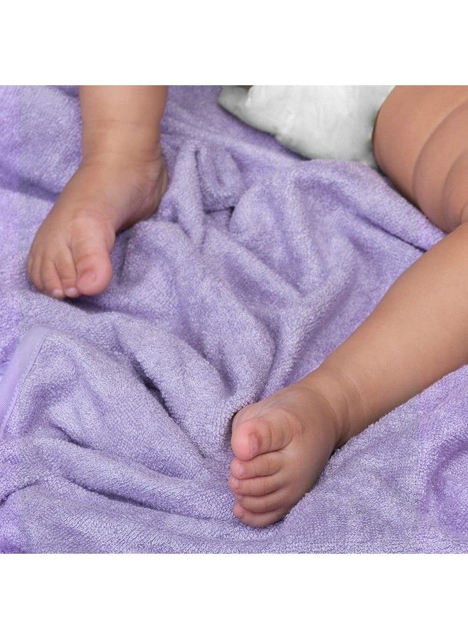 Hooded Bamboo Towel Cotton Towel For Kids 400 Gms 85 X 85 Cm Newborninfants And Toddlersuitable For Baby Gifts Pack Of 1Colour Purple