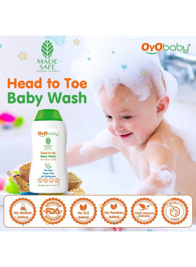 Combo Pack For New Bourn Baby Shampoo & Baby Wash 200 Ml Each