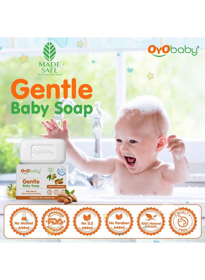 Gentle Baby Soapbathing Bar ; For Baby’S Sensitive Skin ; Gentle Cleansing Skinfriendly 75Gm (Pack Of 5)