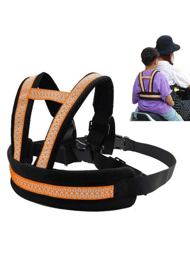 Kids Safety Belt For Two Wheeler With Reflective Strips Portable Seat Belt Children Motorcycle Harness For Motorcycle Bike Adjustable Safety Harness For Kids Ride Strap (212Years)