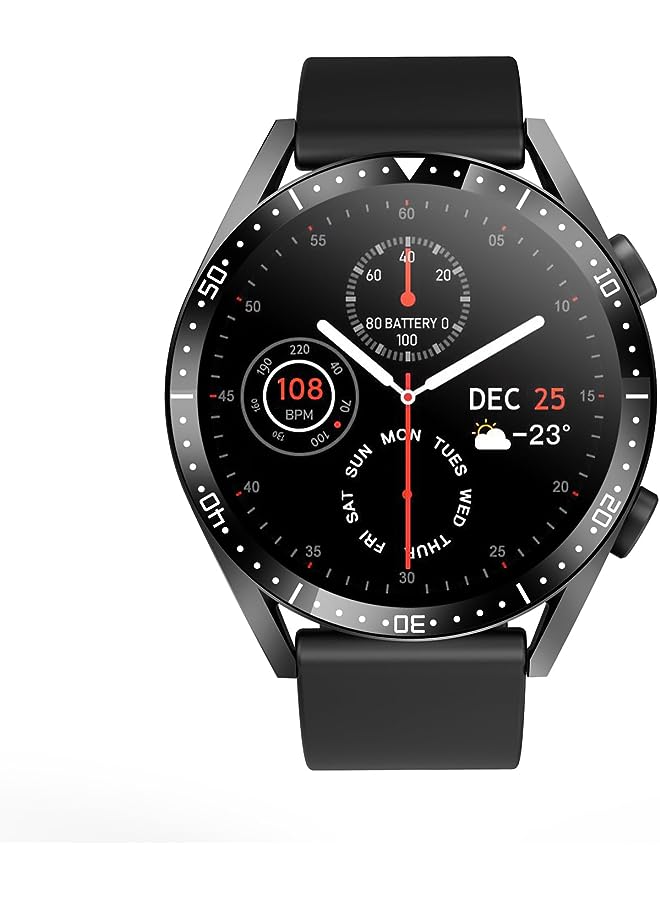 X.cell Classic 3 Talk Lite Smart watch, Heart Rate/Blood Pressure/Oxygen Level Monitoring, Receive & Make Calls,Water Resistance: IP67,1 Week Battery life, Compatibility:IOS/Android (Black)