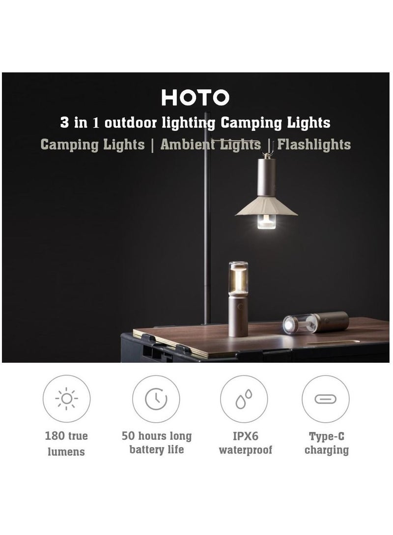 HOTO Split Camping Lights Flashlight Ambient Light Camping Light 3 in 1 Camp lights