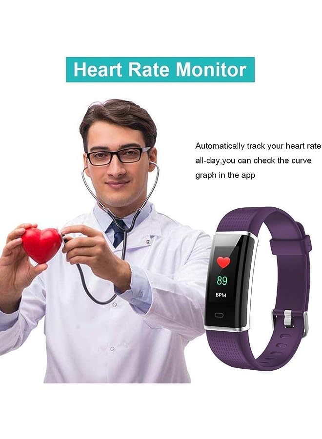 Tracker Color Screen, Activity Tracker with Heart Rate Monitor Watch, IP68 Waterproof, Sleep Monitor, Pedometer Wristband for Women Men Kids,Pink