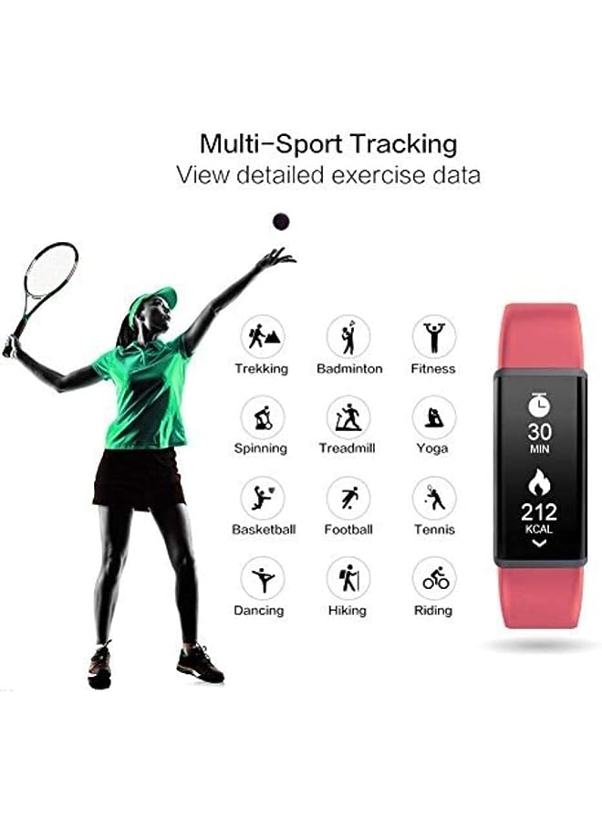 Tracker Color Screen, Activity Tracker with Heart Rate Monitor Watch, IP68 Waterproof, Sleep Monitor, Pedometer Wristband for Women Men Kids,Pink