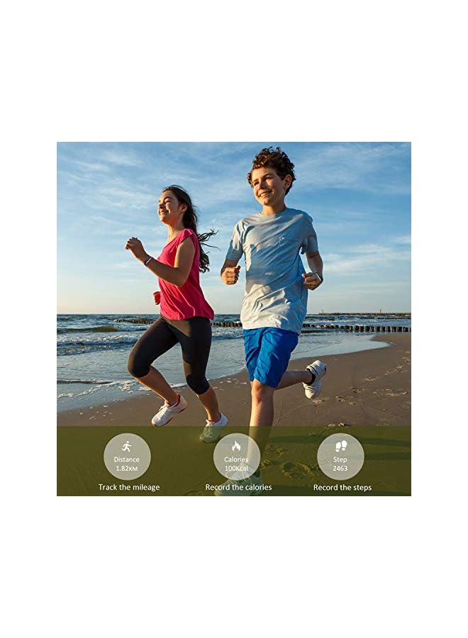 Slim Fitness Tracker Watch for Kids Girls Boys Teens, Waterproof Activity Tracker with Pedometer, Calorie and Step Counter, Sleep Monitor, Silent Alarm Clock