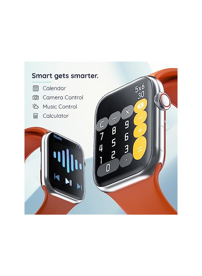 Smart watch for men | Women Pebble Frost large display with bluetooth calling smartwatch fitness tracker with sports mode HR monitor oxygen and steps tracker waterproof smart watch Winter Fire