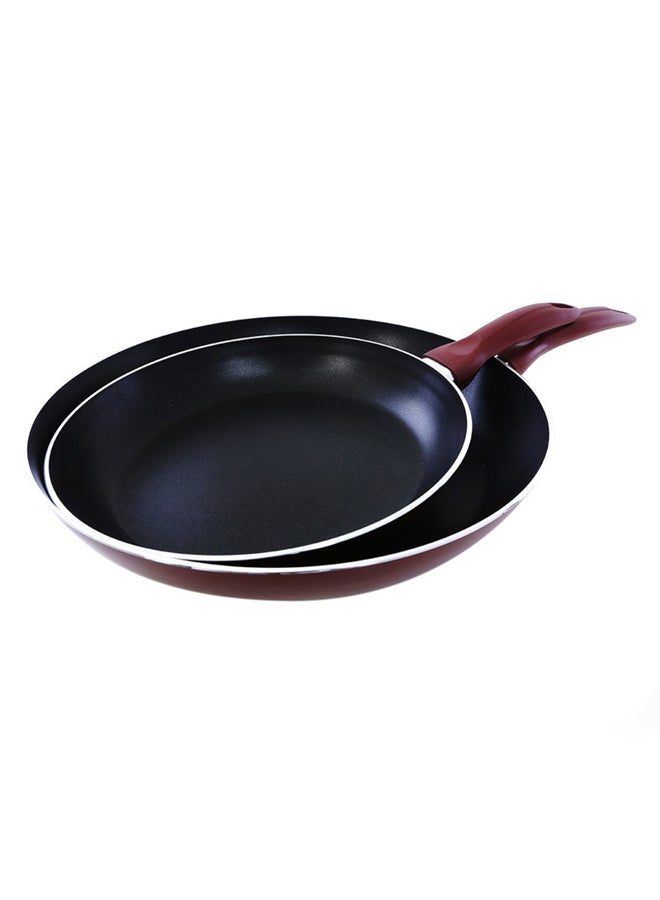 2Pcs Non-Stick Fry Pan Set 2.5Mm Thickness Press Aluminium Material Cd Bottom Strong Bakelite Handle 3 Layer Durable Non-Stick Coating Multicolour 28 & 22 Cmcm