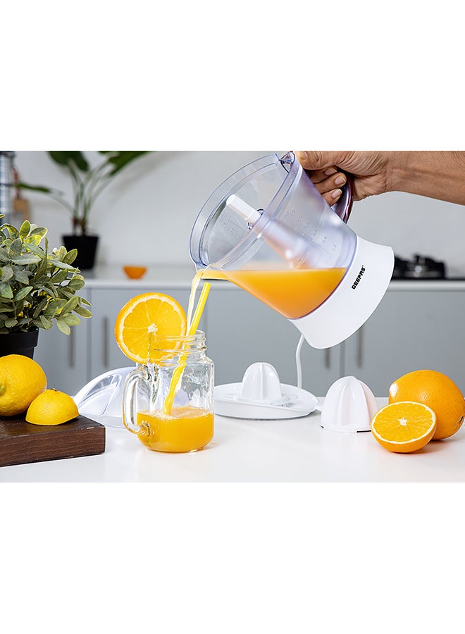 25 Watt Citrus Juicer - Quick, Healthy, Nutritious Juices - Effortless Juicer With 2 Cones, Bi-Direction Twist, 1.2 Liter Capacity | 2-Years Warranty 1.2 L 25 W GCJ5384 White