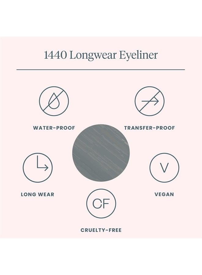 1440 Longwear Waterproof Eyeliner Pencil, Eye Makeup Pencil Eyeliner Waterproof Super Creamy Smudge Proof Eye Makeup (Oyster Blue)