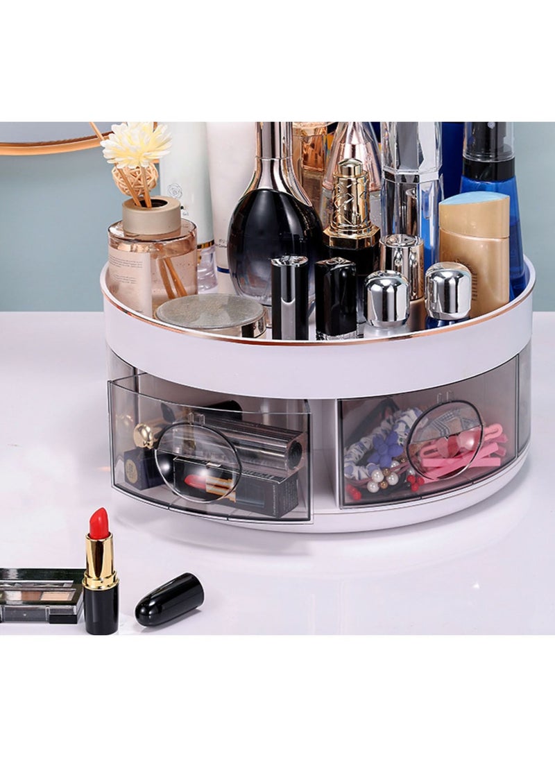 Spices Seasonings and Cosmetics Storage Box Can Be Rotated 360° With 6 Small Drawers