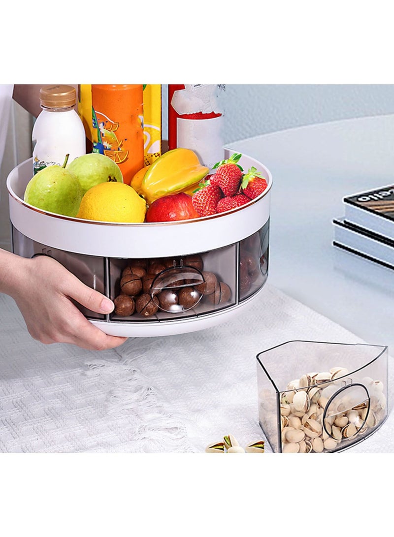 Spices Seasonings and Cosmetics Storage Box Can Be Rotated 360° With 6 Small Drawers