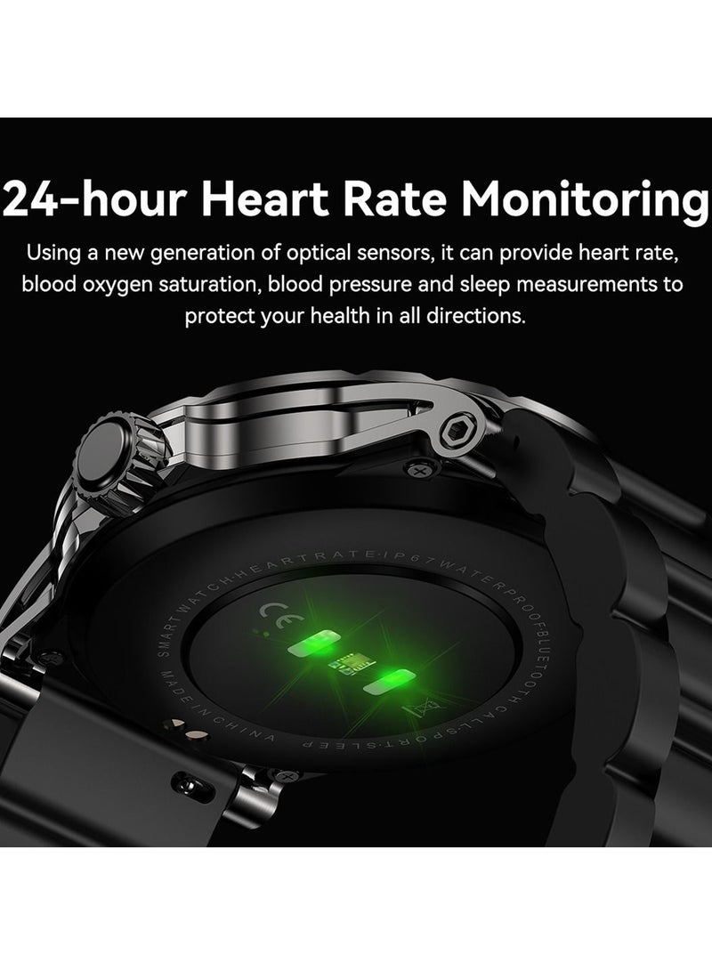 Men's Smartwatch With Heart Rate,Blood Oxygen,Sleep Monitor,IP67 Waterproof Bluetooth Calls,Fitness Tracker Sports Smart Watch For Android IOS