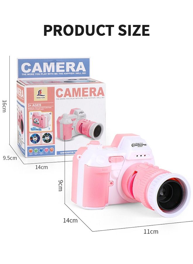 Musical Projector Camera with Sounds Projector Toy Interactive Musical Instrument Party Camera Educational Learning 16 Images, 2 Themes,  Animals+Fruits