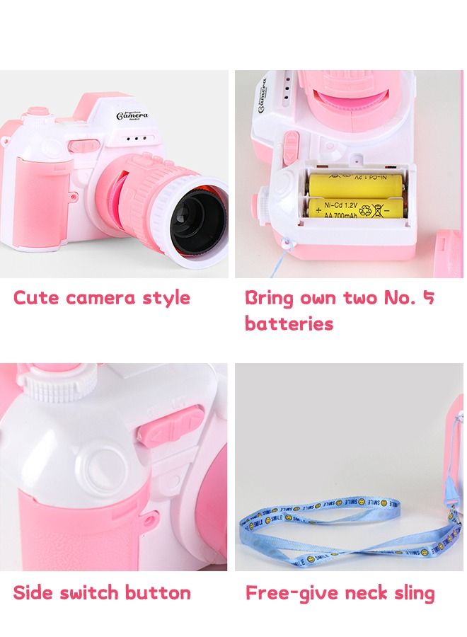 Musical Projector Camera with Sounds Projector Toy Interactive Musical Instrument Party Camera Educational Learning 16 Images, 2 Themes,  Animals+Fruits