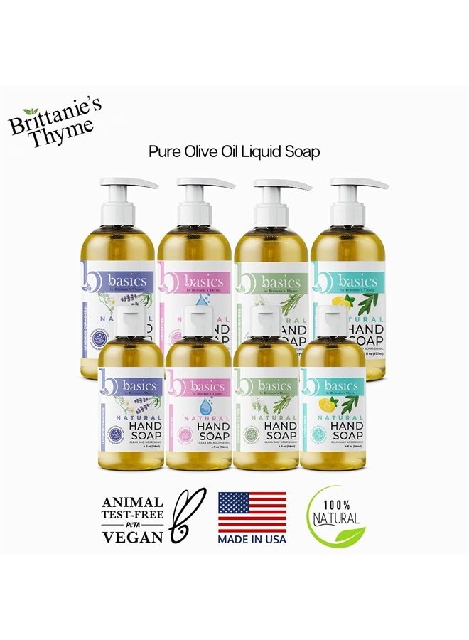 Basics Natural Olive Oil Hand Soap, Lavender Chamomile - 12 fl oz, Pack of 3 - Cruelty Free, Vegan, No Synthetic Additives, No Sulfates, Paraben Free, Phthalate Free