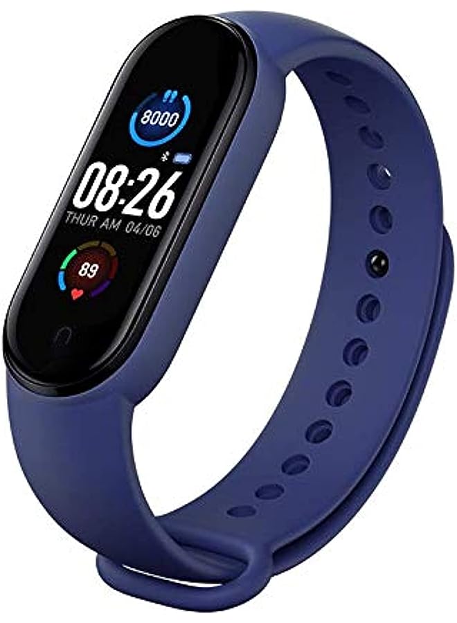 Smart Bracelet Wristband Waterproof Sport Smart Watch Fitness Tracker Watch with Heart Rate Monitor Smart Watch with Message Reminder and Step Counter with Blood Pressure Monitor (Blue)
