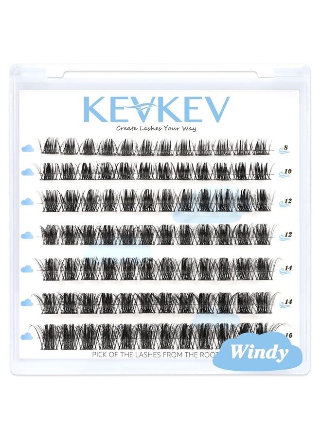 Lash Clusters 84 Pcs Cluster Lashes Eyelash Clusters DIY Cluster Eyelash Extensions Individual Lashes Soft and Comfortable (Windy,C-8-16mix)