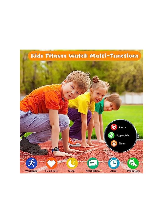 Smart Watch, Children Fitness Activity Tracker for girls boys, IP68 Waterproof Kids Smart Watch with 19 Sport Modes, Pedometers, Heart Rate, Sleep Monitor (Blue)