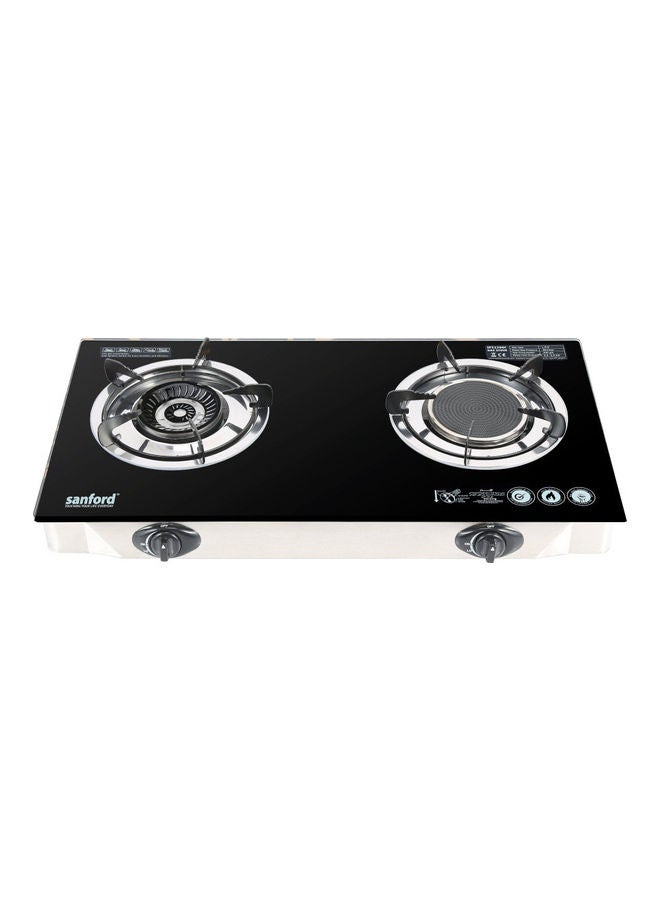 Infrared Glass Gas Stove 2 Burner SF5351IGC A BLACK Black