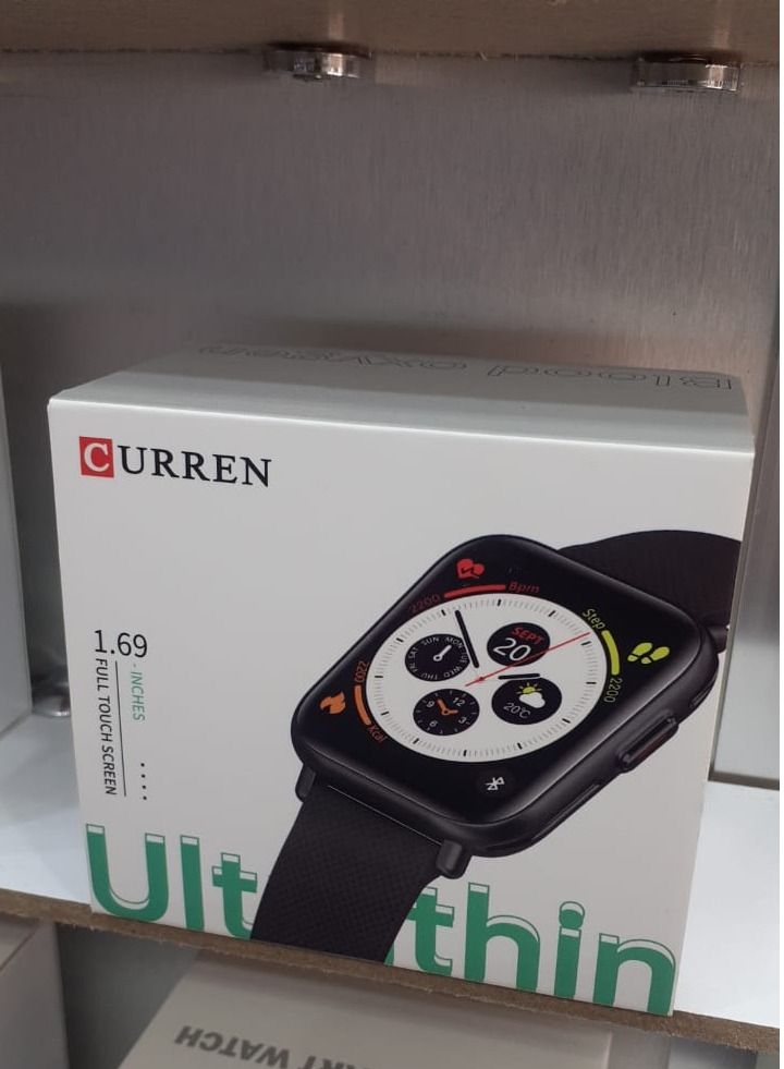 Curren Smart Watch Ultra Thin 1.69 inch Full Touch Screen - Black