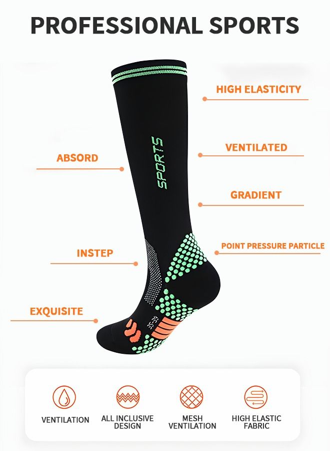 Athletic Compression Socks Designed for Sport Basketball Running Workout Gym,Graduated Circulation Support Knee High Socks,Sports Calf Socks