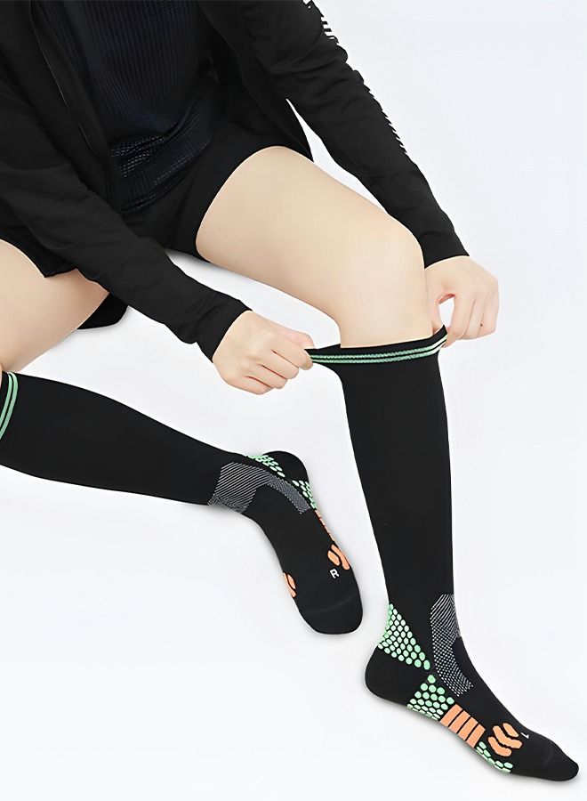 Athletic Compression Socks Designed for Sport Basketball Running Workout Gym,Graduated Circulation Support Knee High Socks,Sports Calf Socks