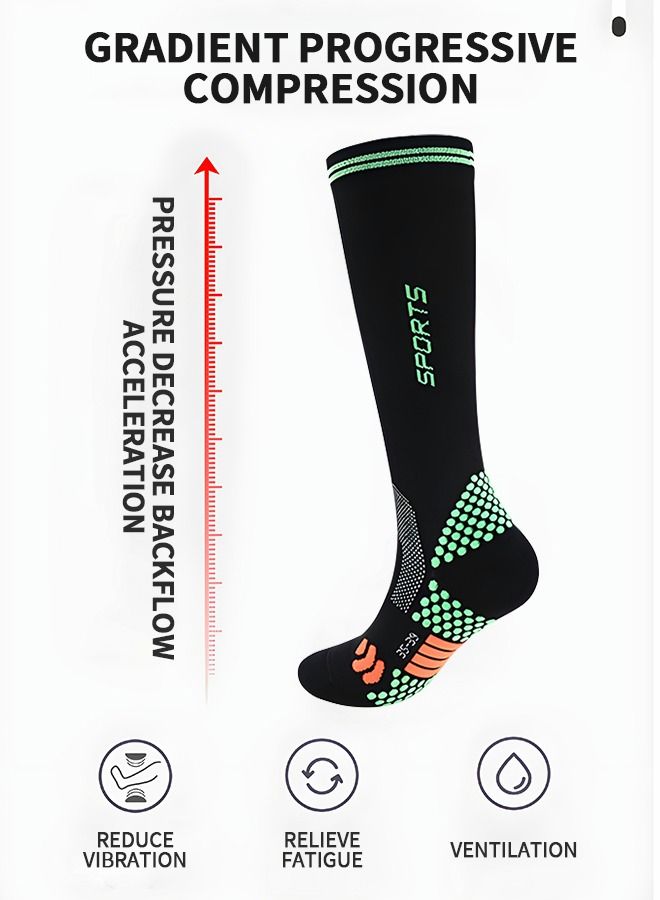 Athletic Compression Socks Designed for Sport Basketball Running Workout Gym,Graduated Circulation Support Knee High Socks,Sports Calf Socks