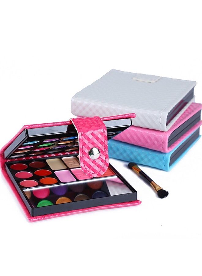 Pro 32 Colors All In One Ultimate Color Makeup Palette Carry All Eyeshadow Cosmetic Contouring Makeup Kit (With 6 Lipgloss, 3 Blush, 3 Face Powder and 2 Brush) White Bag