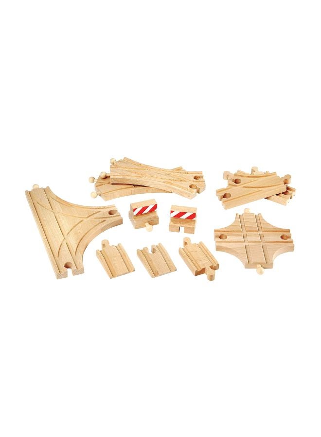 11-Piece Wooden Train Tracks 33307