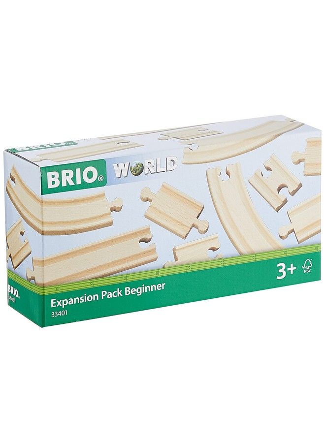 World 33401 Beginner'S Expansion Pack ; 11 Piece Wooden Train Tracks For Kids Ages 3 And Up