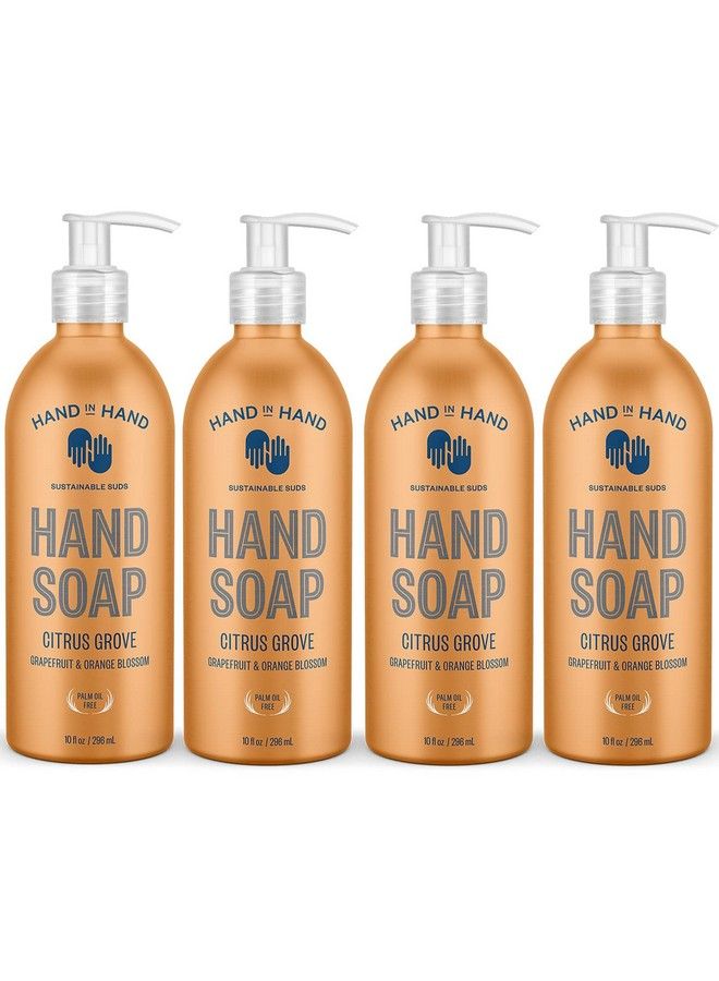 Nourishing Liquid Hand Soap 10 Fl Oz Grapefruit & Orange Blossom Citrus Grove Scent 4 Pack