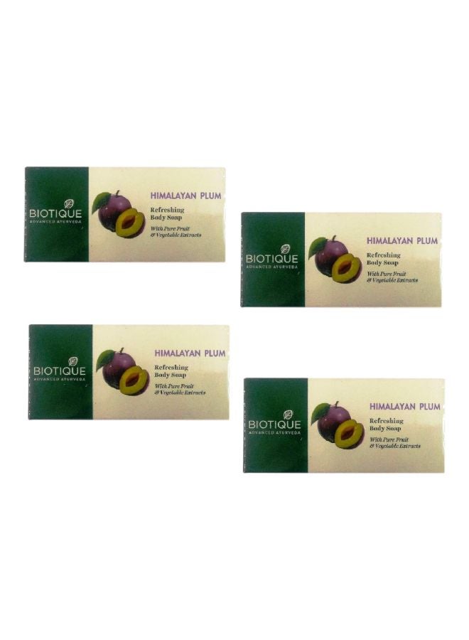 4-Piece Bio Himalayan Plum Refreshing Body Soap Set 150grams