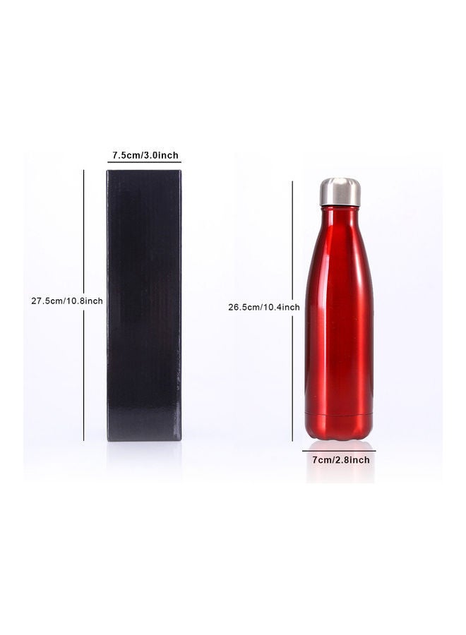 500ML Stainless Steel Vacuum Insulated Water Bottle 28 x 8 x 9cm