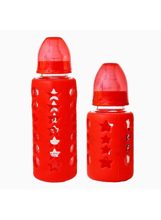 High Borosilicate Glass Feeding Bottle For Baby Feeder For Newborn ;Super Soft Flow Control & Anti Colic Nipple For Infants Toddlers