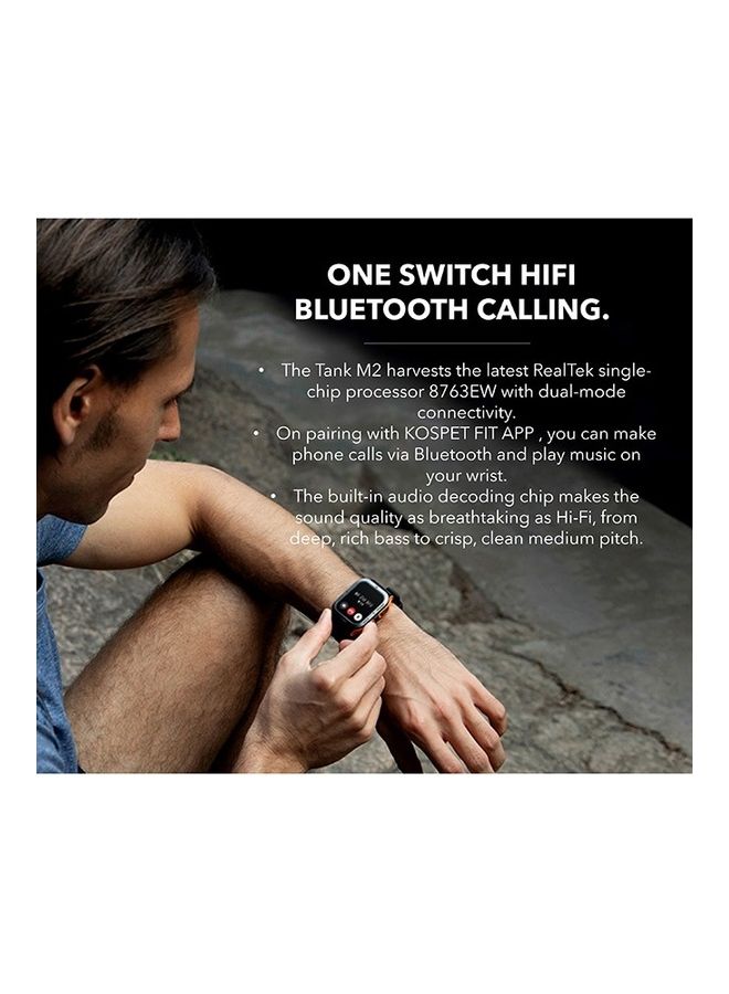 Tank M2 Bluetooth Answer Make Call Smart Watches For Men 5 ATM US Military Certified With 70 Sport Modes 1.85 Inch For Android IOS IPhones With Heart Rate Blood Pressure Black