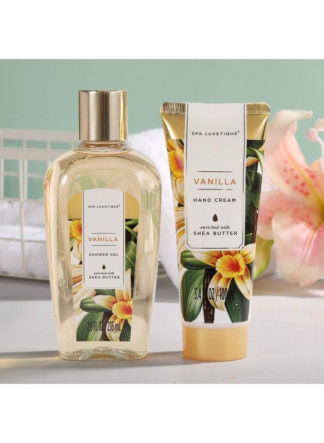 Gift Basket For Women Vanilla Scent Spa Kit 15 Pcs Self Care Basket Including Bubble Bath Bath Salt Bath Bombs And Tote Bag Birthday Gifts For Woman